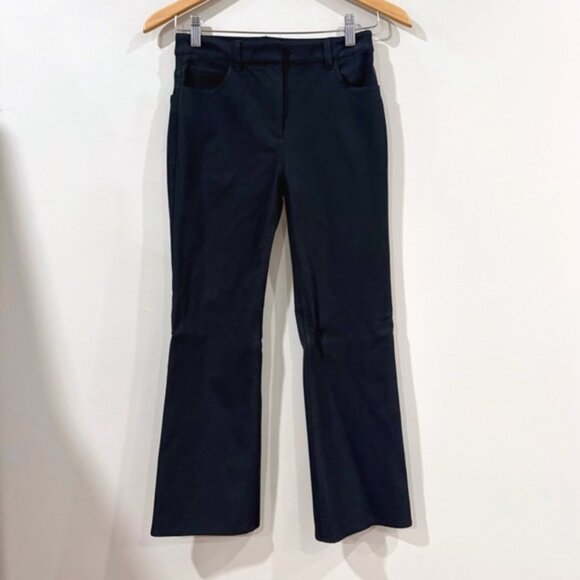 Theory Black Slim Bootcut Pants Size 00 – Workwear Trousers Minimalist Chic - Picture 1 of 10